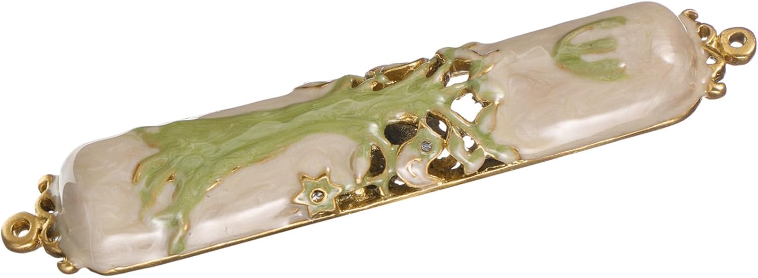 PRETYZOOM Mezuzah Door Ornament Scroll Metal Judaica Religious Decor