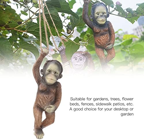 Garden Monkey Statue Exquisite Carving Resin Ornament