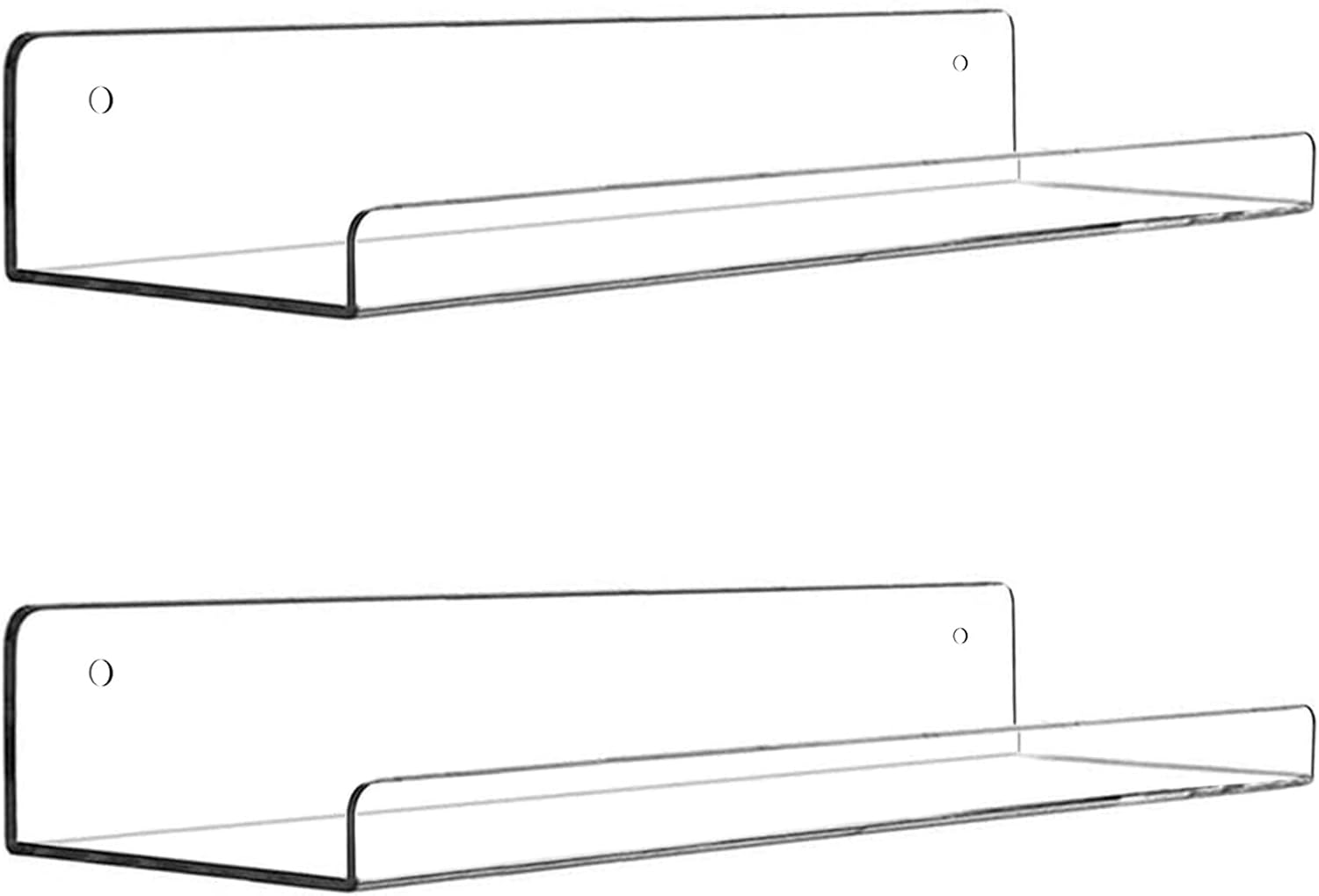 Cerpourt Clear Floating Shelf Set 2 Pack