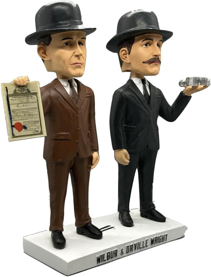 Wilbur and Orville Wright Brothers Collectible Polyresin Bobblehead Statues