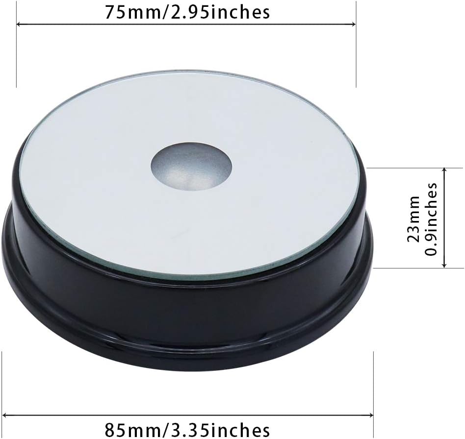 LED Black Display Base for Crystal Glass Art Statues