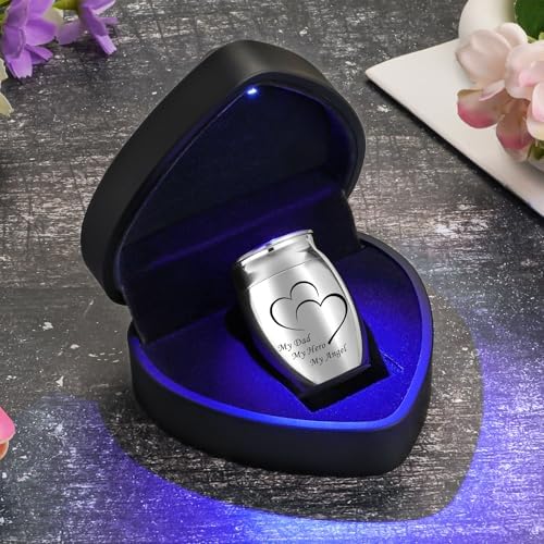 Dletay 157 Inch Heart Shaped Cremation Urn for Ashes