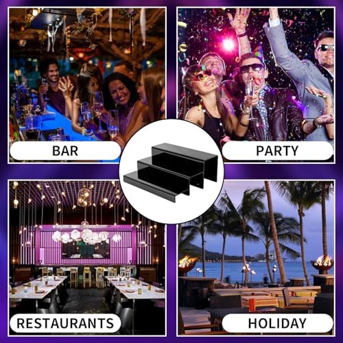 3 Tiers Bar Shelves for Liquor Bottles 15 Inch Display Stand