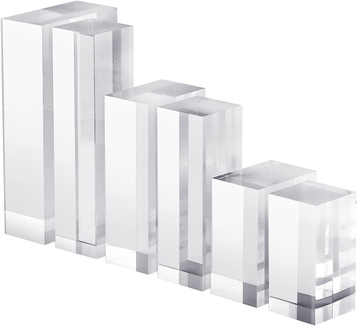CiaoHER 2in Acrylic Cube Display Stand 9x9 Clear Solid Base