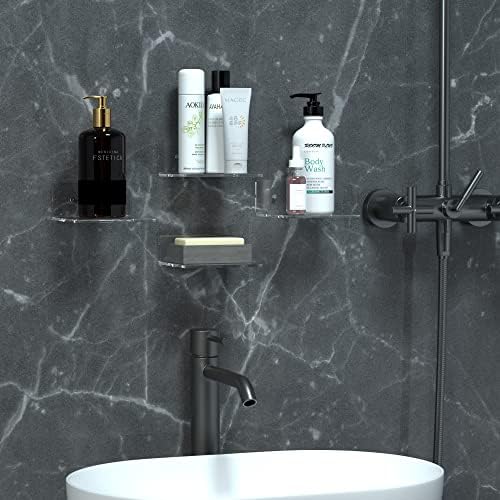 6 Inches Clear Acrylic Floating Shelves 2 Pack