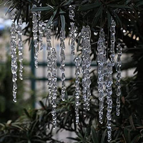 25 Pc Clear Icicle Ornament Set
