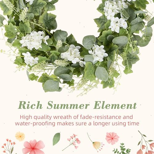 YNYLCHMX 18 Inch Artificial Spring Wreath