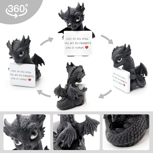Dragon Figurine - Fantasy Decor with Customizable Sticker