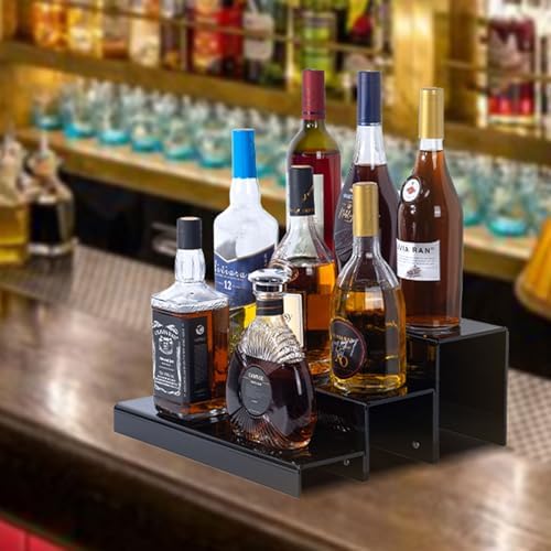 3 Tiers Bar Shelves for Liquor Bottles 15 Inch Display Stand