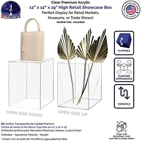 Clear Acrylic Display Riser Box 12x12x19 No Lid