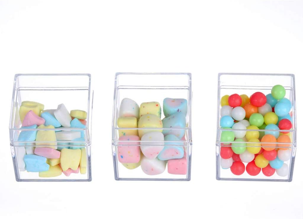 Angwang Clear Acrylic 5 Sided Jewelry Display Box Case Square Cube Props Box