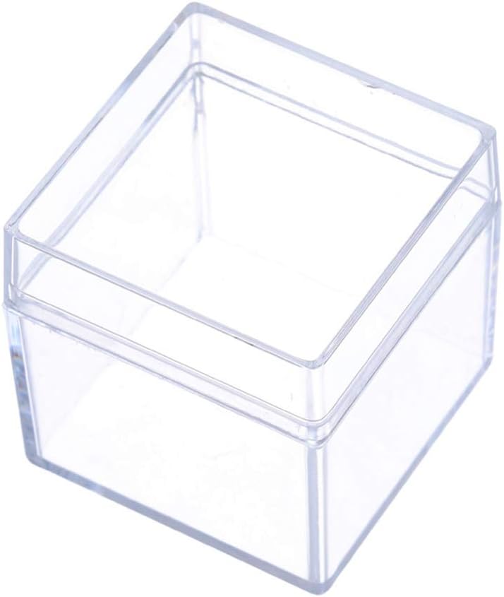 Angwang Clear Acrylic 5 Sided Jewelry Display Box Case Square Cube Props Box