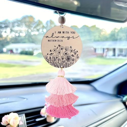 Christian Car Charm with Tassel for Women Men