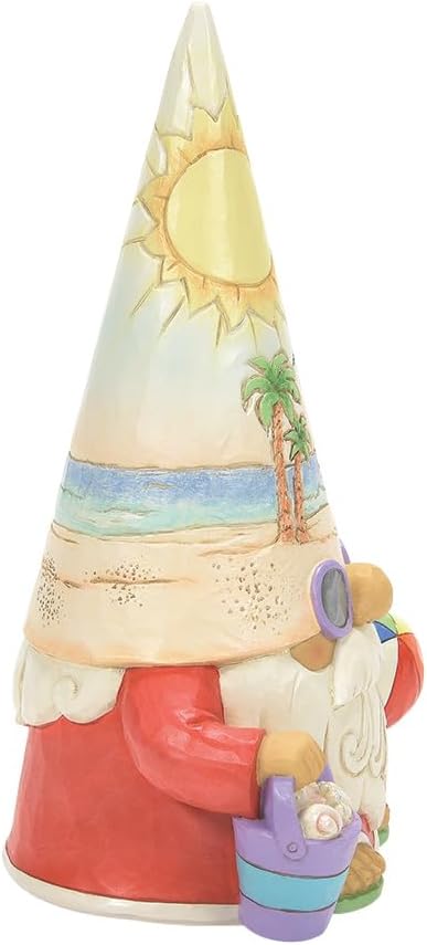 Enesco Heartwood Creek Coastal Gnome Figurine with Sunset and Beachball