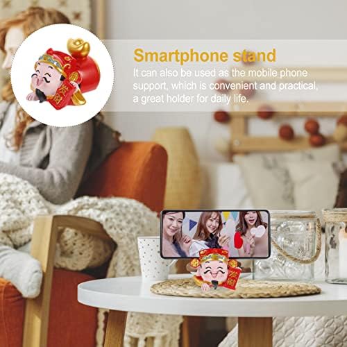 Chinese Style Resin Phone Holder Figurine Decor