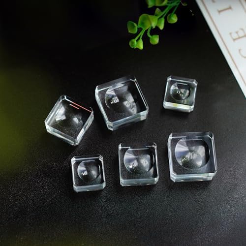 ZEERSHEE 6 Pack Square Crystal Display Bases for 3D Laser Balls