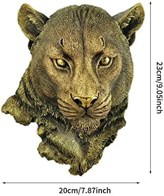 Leopard Head Wall Sculpture Durable Resin Animal Decor