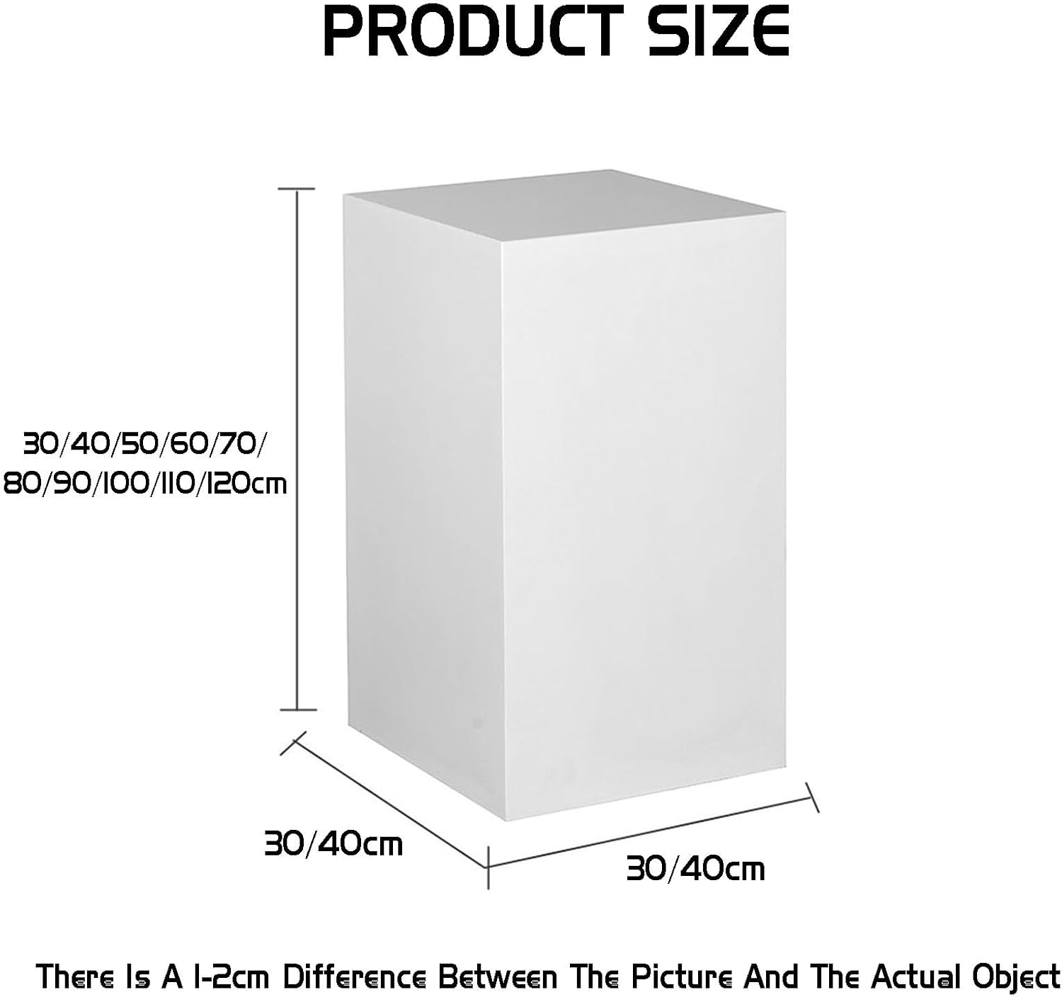 Rectangular Display Pedestal Stand for Mannequin Collectibles Black 40x110cm
