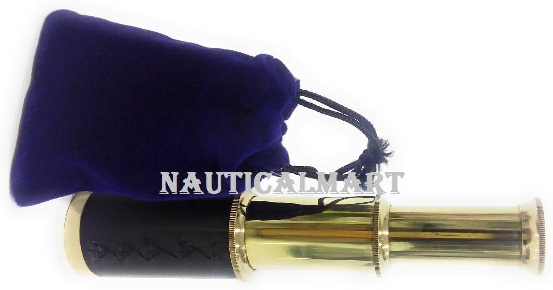 Brass Pullout Telescope Pirate Spyglass Nautical Decor