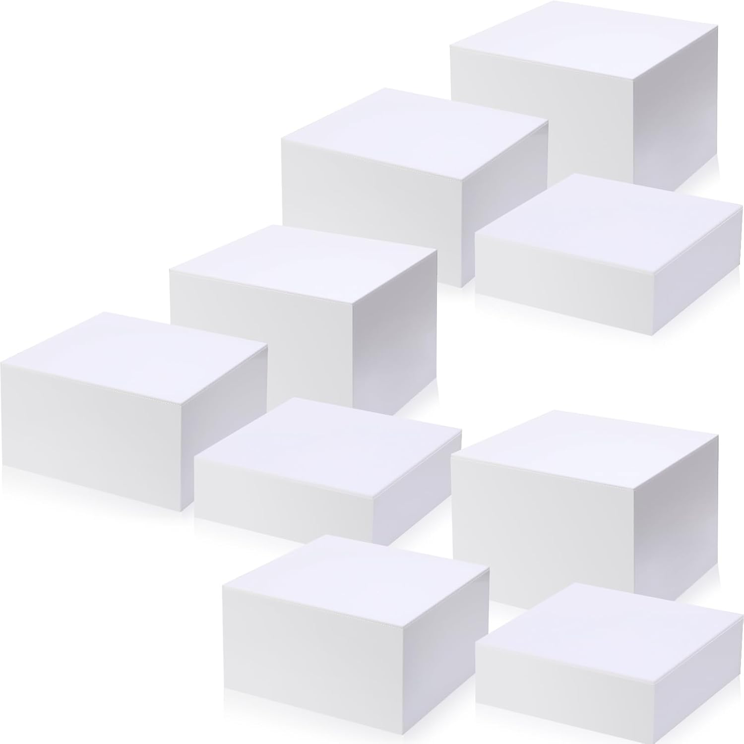 Suzile 9 Pcs Acrylic Display Risers Set with Hollow Bottoms