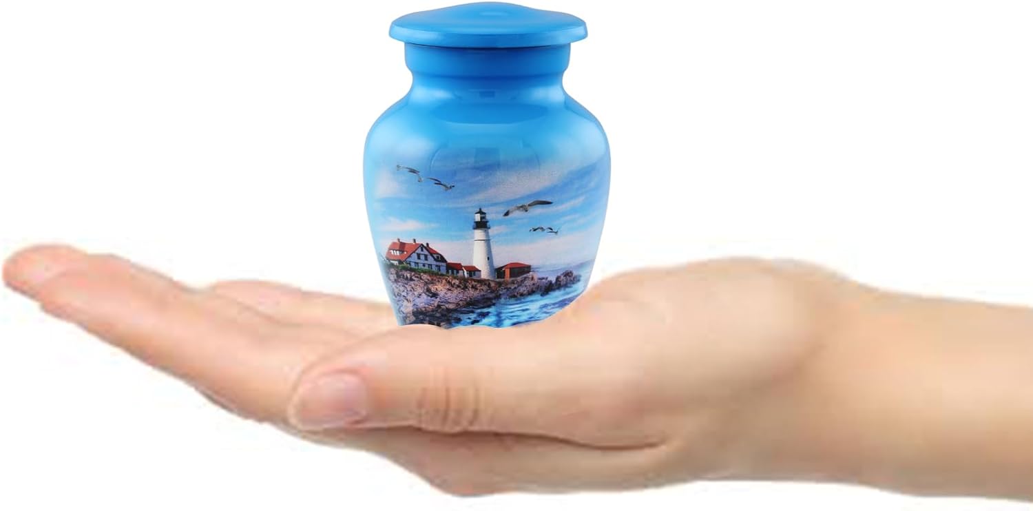 Lighthouse Keepsake Urn for Ashes and Memories