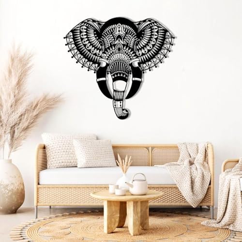 OZF Elephant Mandala Metal Wall Art