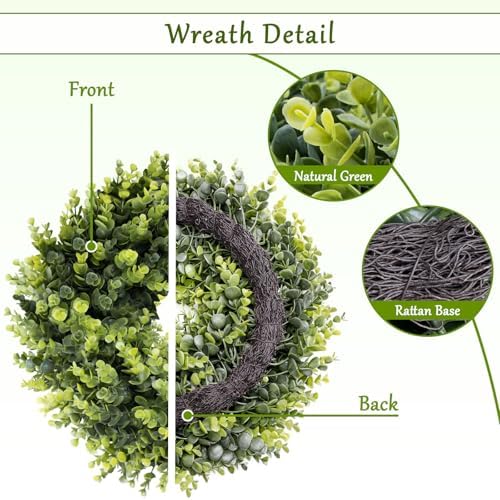 Boxwoods Door Wreath 16-18 inches All Season Decor