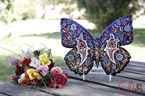 EliPOT 12 Inch Ceramic Wall Butterfly Decor