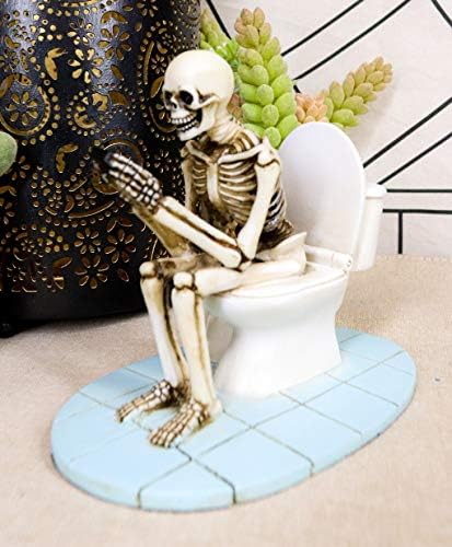 Ebros Eternal Afterlife Constipated Skeleton Figurine