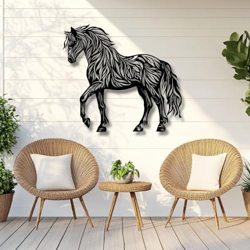 Flewfar Horse Wall Art Modern Metal Decor Steed