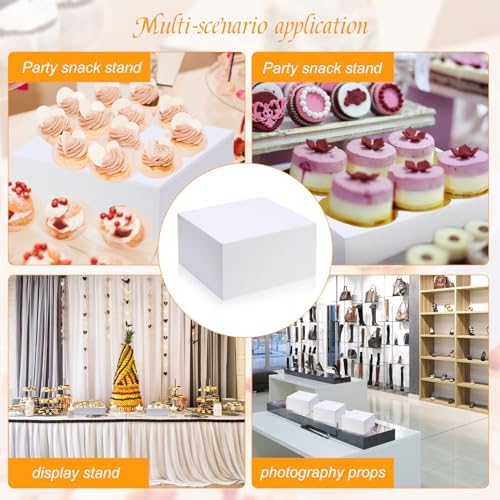 Suzile 9 Pcs Acrylic Display Risers Set with Hollow Bottoms