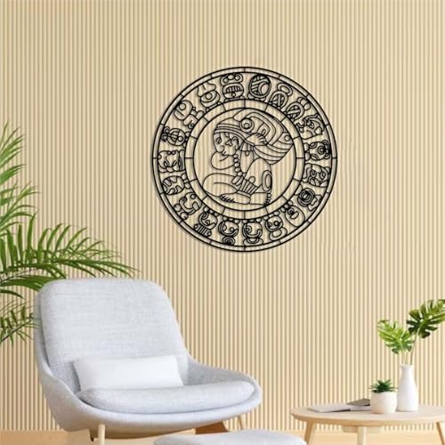 Mayan Aztec Calendar Metal Wall Decor 35x35
