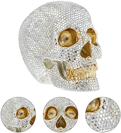 Halloween Skull Statue with Crystal Rhinestones