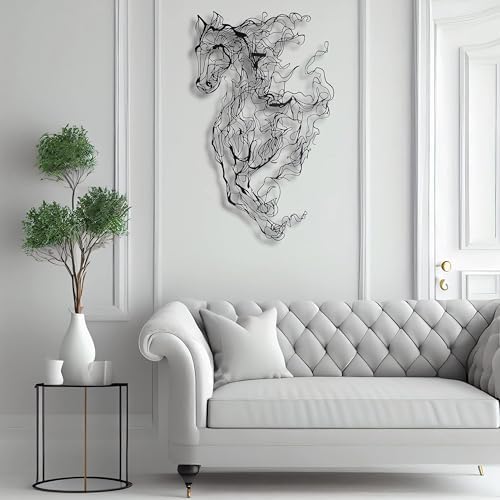 PLTZCRAFT Horse Metal Wall Art 39x24 Inches