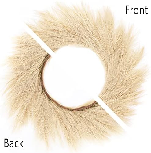 Hananona Artificial Pampas Grass Wreath 26 Beige 1pc
