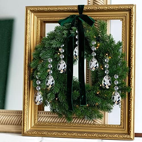 Jishi 30pk Crystal Teardrop Ornaments for Christmas Tree