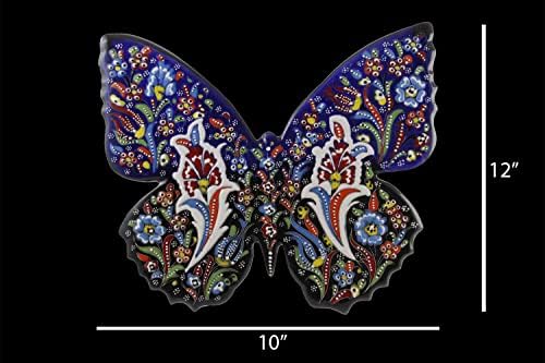EliPOT 12 Inch Ceramic Wall Butterfly Decor