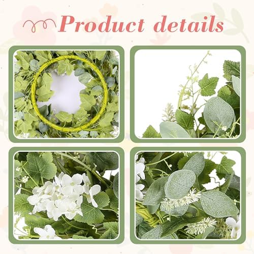 YNYLCHMX 18 Inch Artificial Spring Wreath