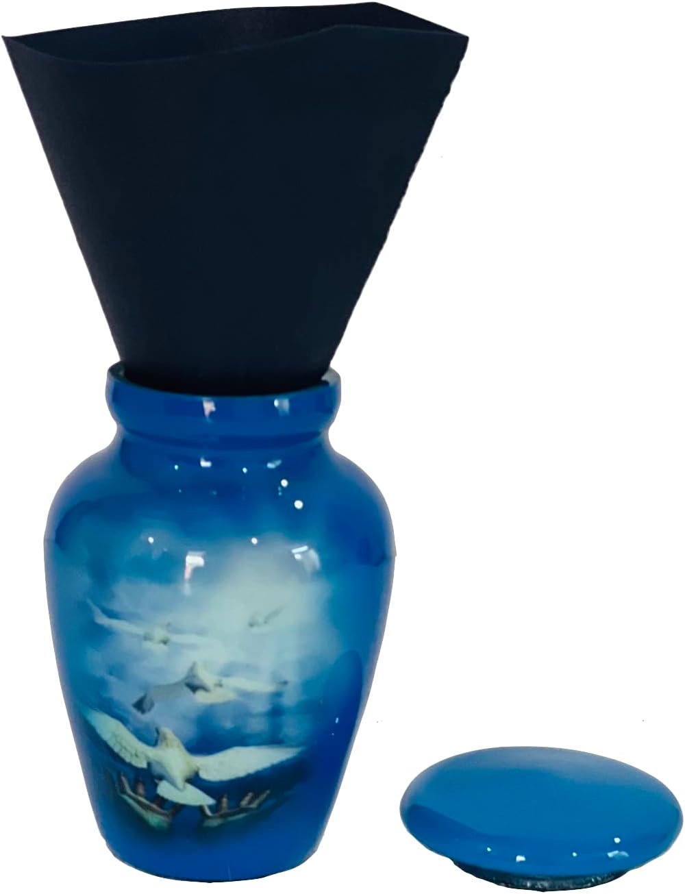 Serenity Dove Painted Mini Cremation Urn - Small Keepsake