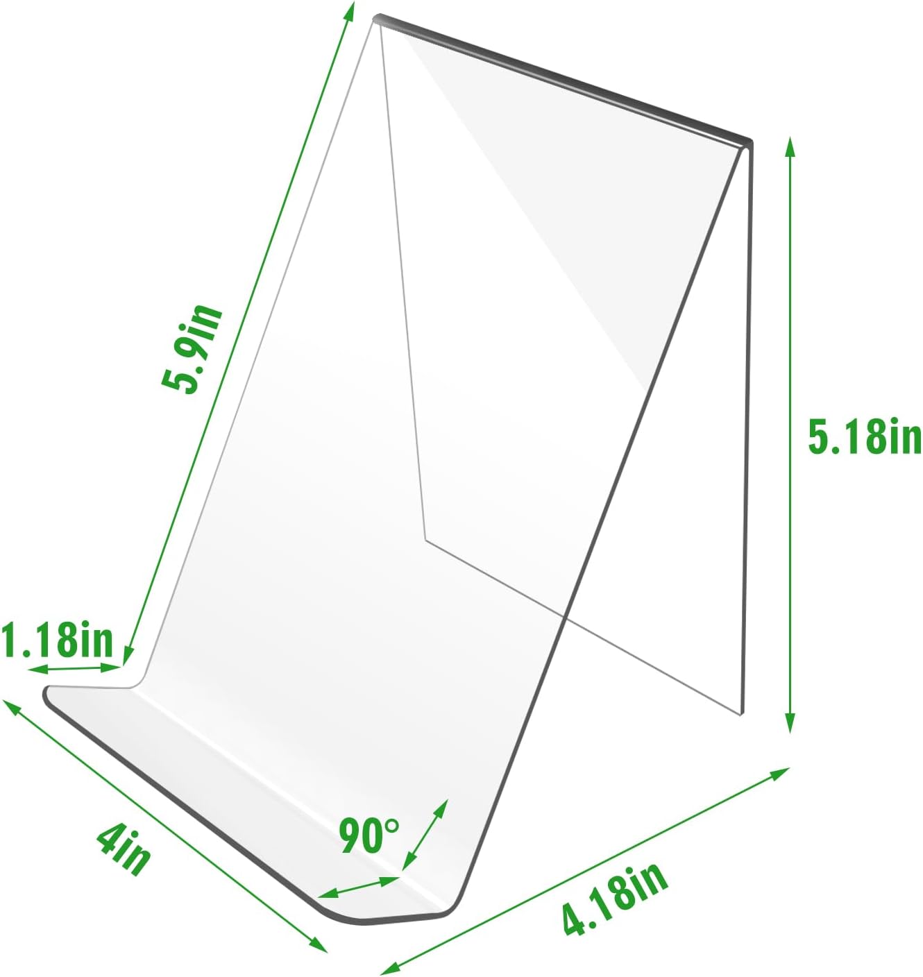 Trophable Acrylic Book Stand - 4x5 Inch Clear Easel