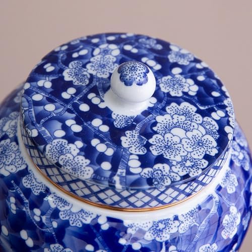 Ceramic Floral Urn for Human Ashes - 35 oz