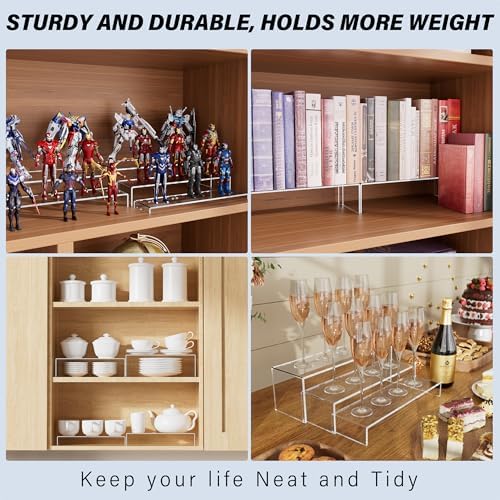 5 Pcs Acrylic Display Risers for Perfume Organizers and Collectibles