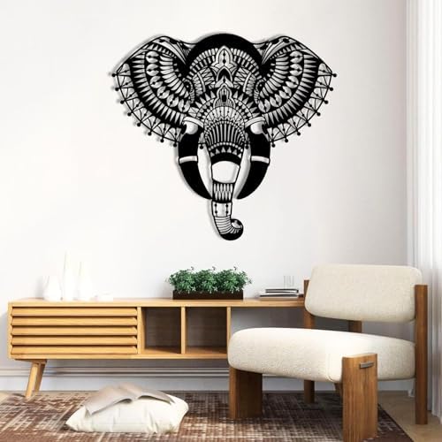 OZF Elephant Mandala Metal Wall Art