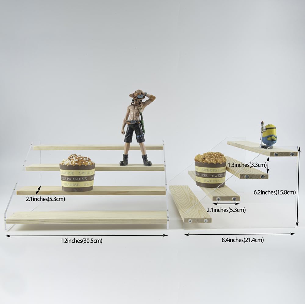 4 Tier Acrylic Display Stand for Figures and Jewelry