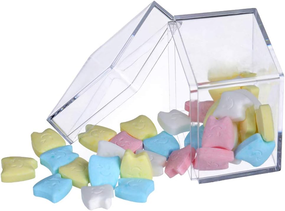 Angwang Clear Acrylic 5 Sided Jewelry Display Box Case Square Cube Props Box