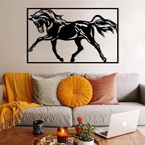 NORTH KAISER Black Metal Horse Wall Art