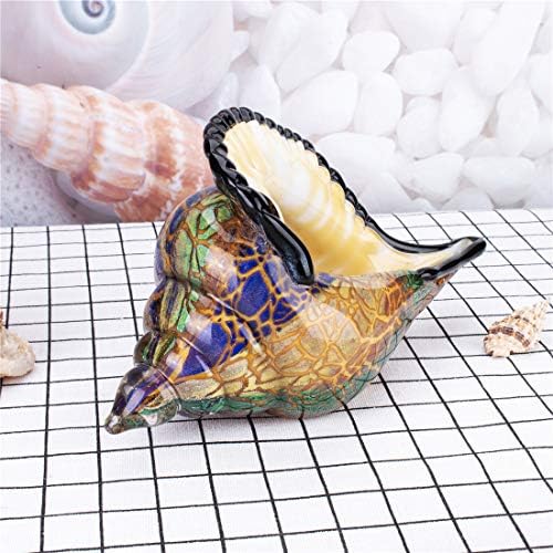 QFkris Glass Conch Figurine Unique Seashell Decor Crystal Home Accent