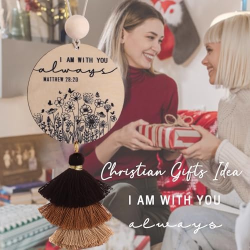 Christian Car Charm with Tassel for Women Men