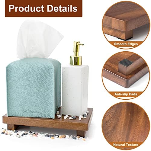 Walnut Wood Pedestal Stand for Soap Candles Jewelry Display