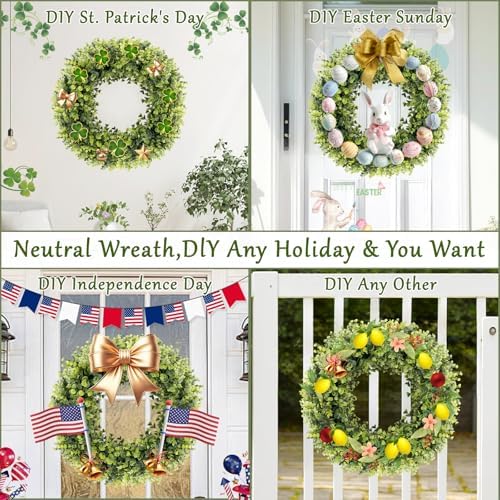Boxwoods Door Wreath 16-18 inches All Season Decor